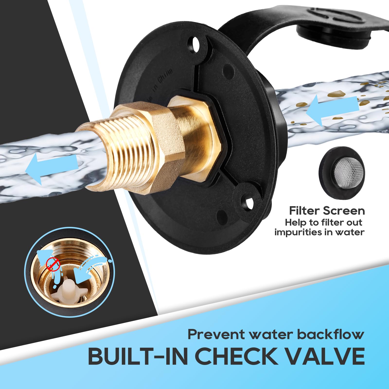 RVGUARD RV City Water Inlet Adapter - 3/4