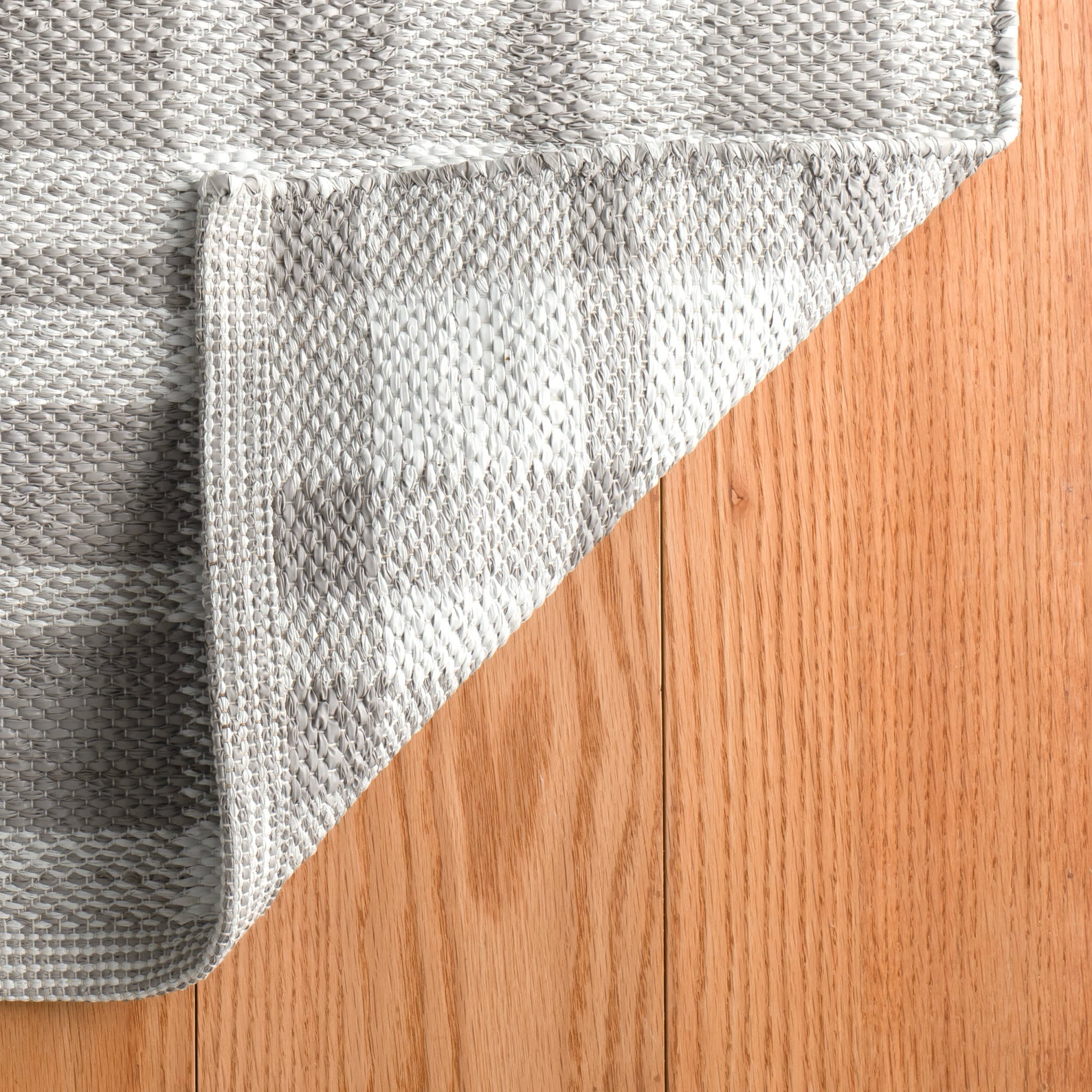 Handwoven Tattersall Indoor/Outdoor Area Rug - Soft Grey Bohemian Style for Living Room, Patio & Bedroom Decor