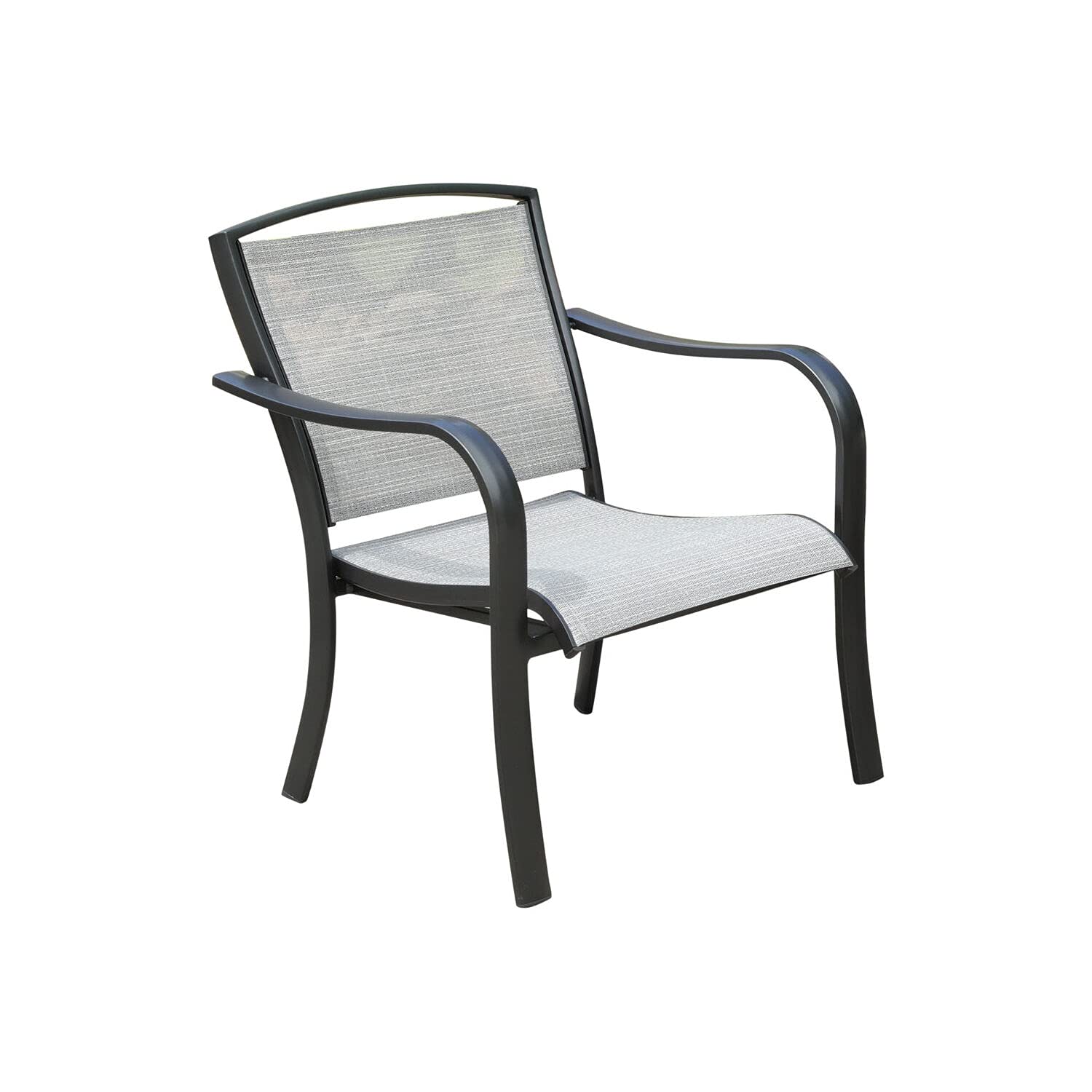 Hanover Foxhill All-Weather Aluminum Lounge Chair with Sunbrella Fabric - Commercial Grade Outdoor Furniture - Gunmetal/Ash Sling - Perfect for Patio, Poolside, Resort & Restaurant Outdoor Seating