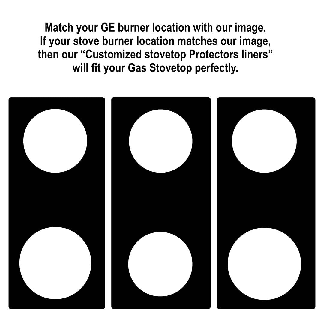 Premium Plus Stove Protectors for GE Gas Range Model ZGP486LDRSS | Custom Cut & Easy to Clean Stove Liner | Made in USA | Perfect for Kitchen Safety & Countertop Protection