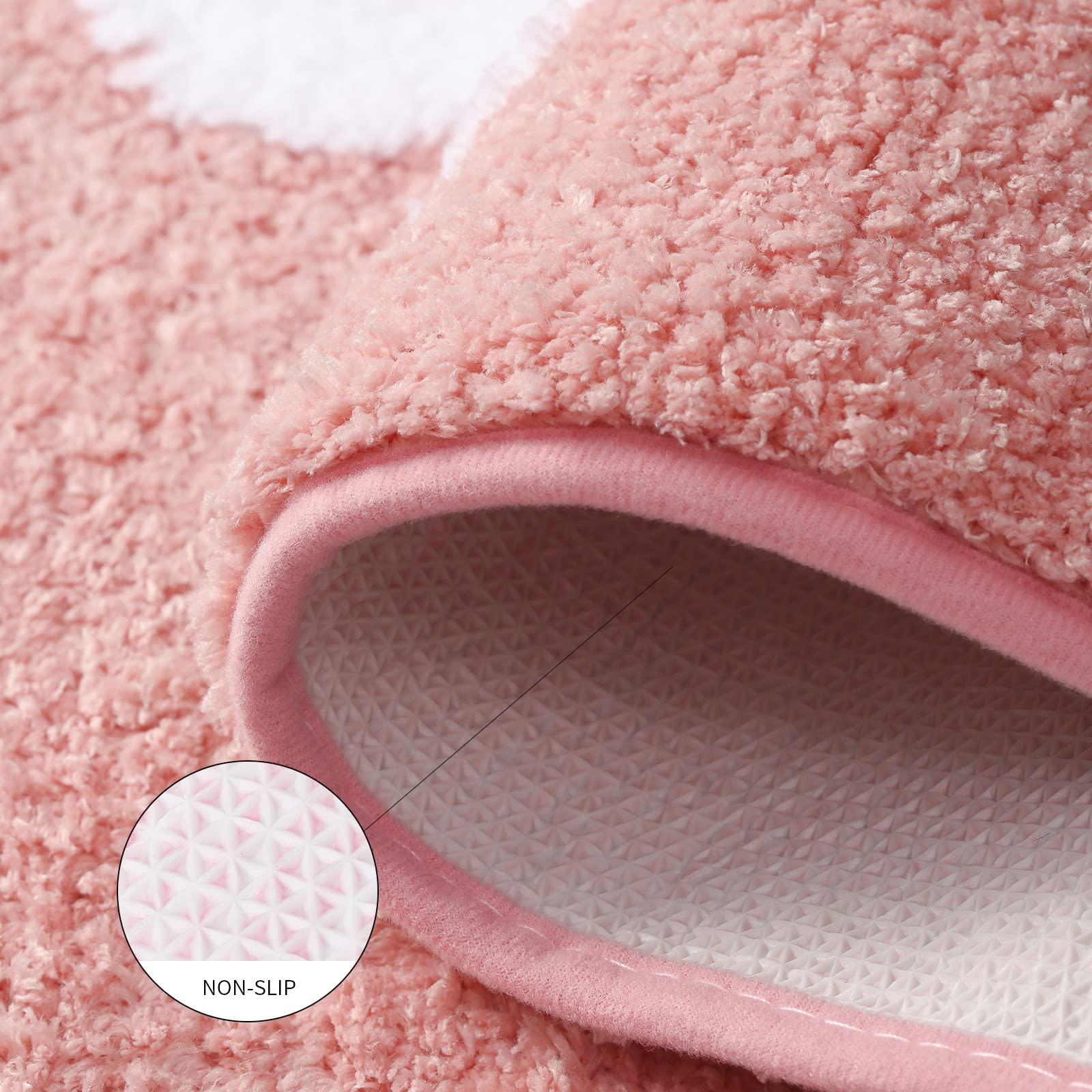 Soft Preppy Bathroom Rugs - Hot Pink Water Absorbent Microfiber Shower Mat with Funny Cute Design | Non-Slip Bathroom Decor for Girls, Teens & Women | Perfect for Bathrooms, Showers & Vanity Areas