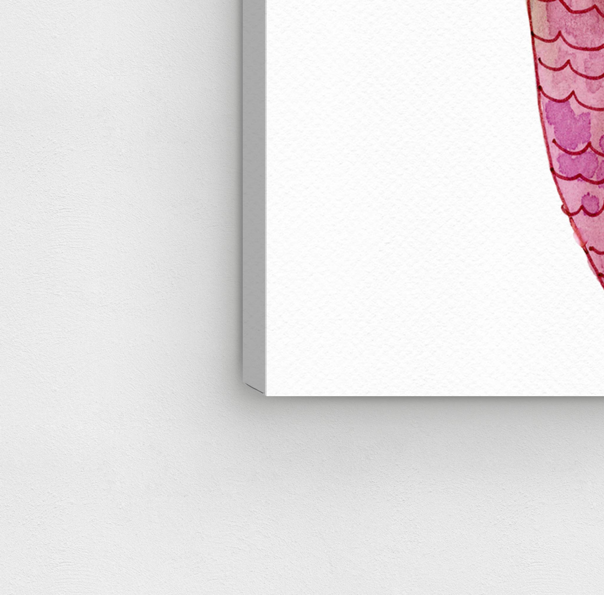 Unicorn Mermaid Wall Art Canvas Print - 36x54 Inch Pink & White Fantasy Home Decor by Oliver Gal Artist Co. | Perfect for Bedroom, Nursery, Living Room & Office Wall Decor
