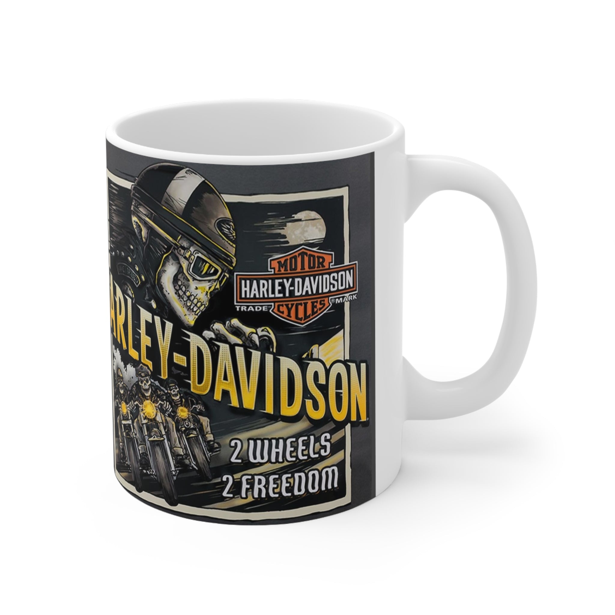 Harley Davidson Motorcycle Art Gift Mug - Perfect for Bikers, Coffee Lovers & Motorcycle Enthusiasts - Ideal for Home, Office & Riding Club Use