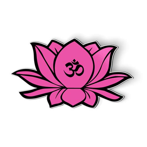 Lotus Om Pink Magnetic Car Fridge Locker - 5 Inch Small Magnet for Refrigerator, Office, Locker & Metal Surfaces - Perfect for Home, Kitchen, Dorm & Workplace Organization