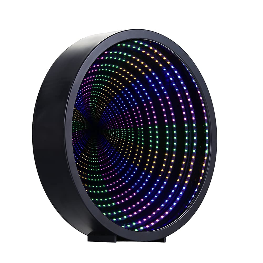 Chibuy LED 3D Mirror Night Light - Battery Powered Infinity Tunnel Illusion Lamp for Wall & Desktop - Perfect for Wedding, Festival, Party Decorations & Home Ambiance Lighting