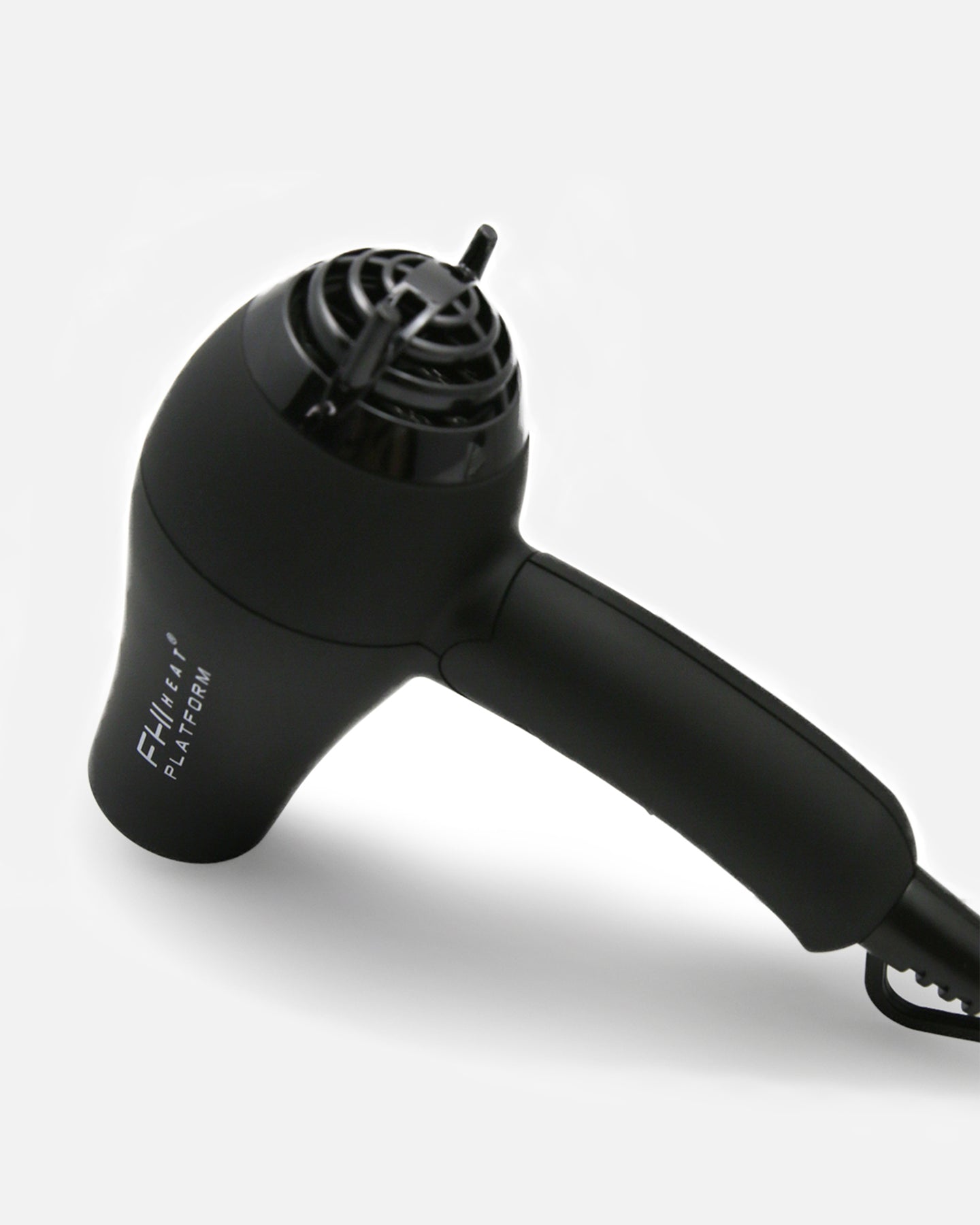 Soft Touch Black Platform Mini Dryer - Compact & Lightweight Hair Dryer for Travel, Home, and Salon Use