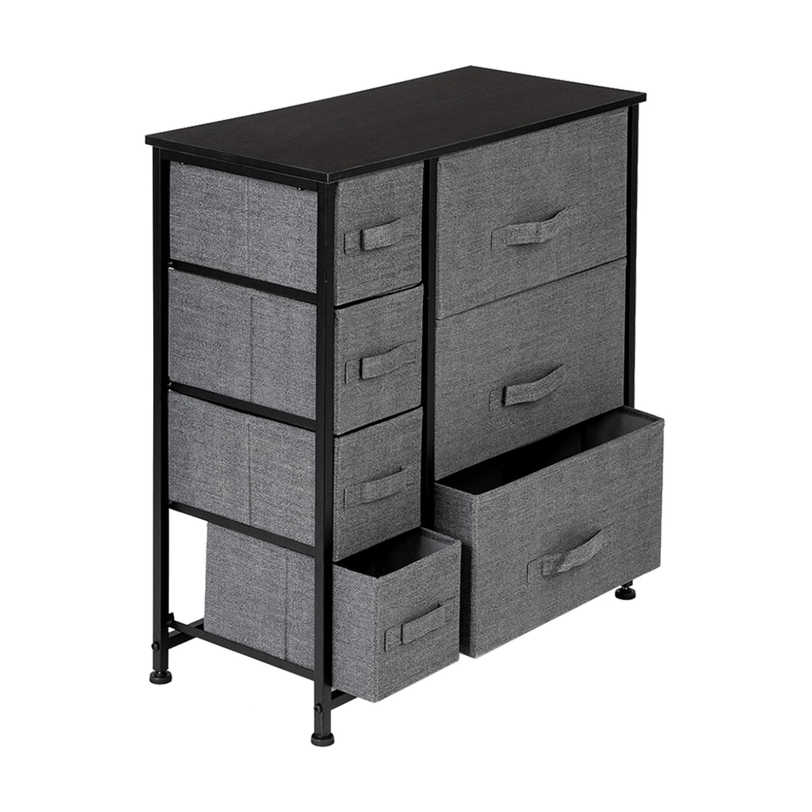 Rustic Dresser Tower with 2 Fabric Storage Drawers - Bedroom Furniture Chest, Nightstand & Side Table for Hallway, Closet & Office Organization | Perfect for Small Space Storage & Home Decor