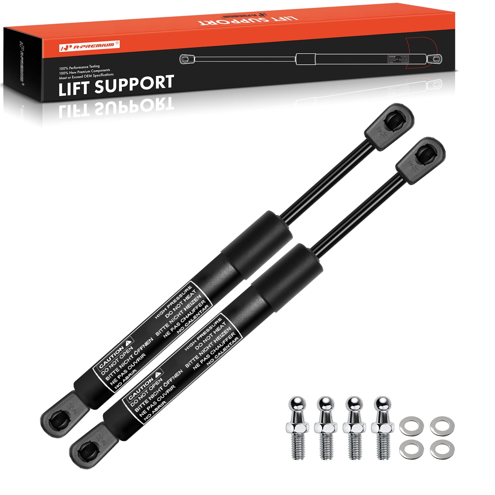 Premium 17.13 Inch 28lb Gas Spring Lift Supports - Heavy Duty Replacement Struts for Toolbox, Cabinet, Boat Hatch, Storage Bed & Sliding Windows (2-PC Set) | Durable Shock Absorbers for Automotive, Marine & Home Storage Solutions