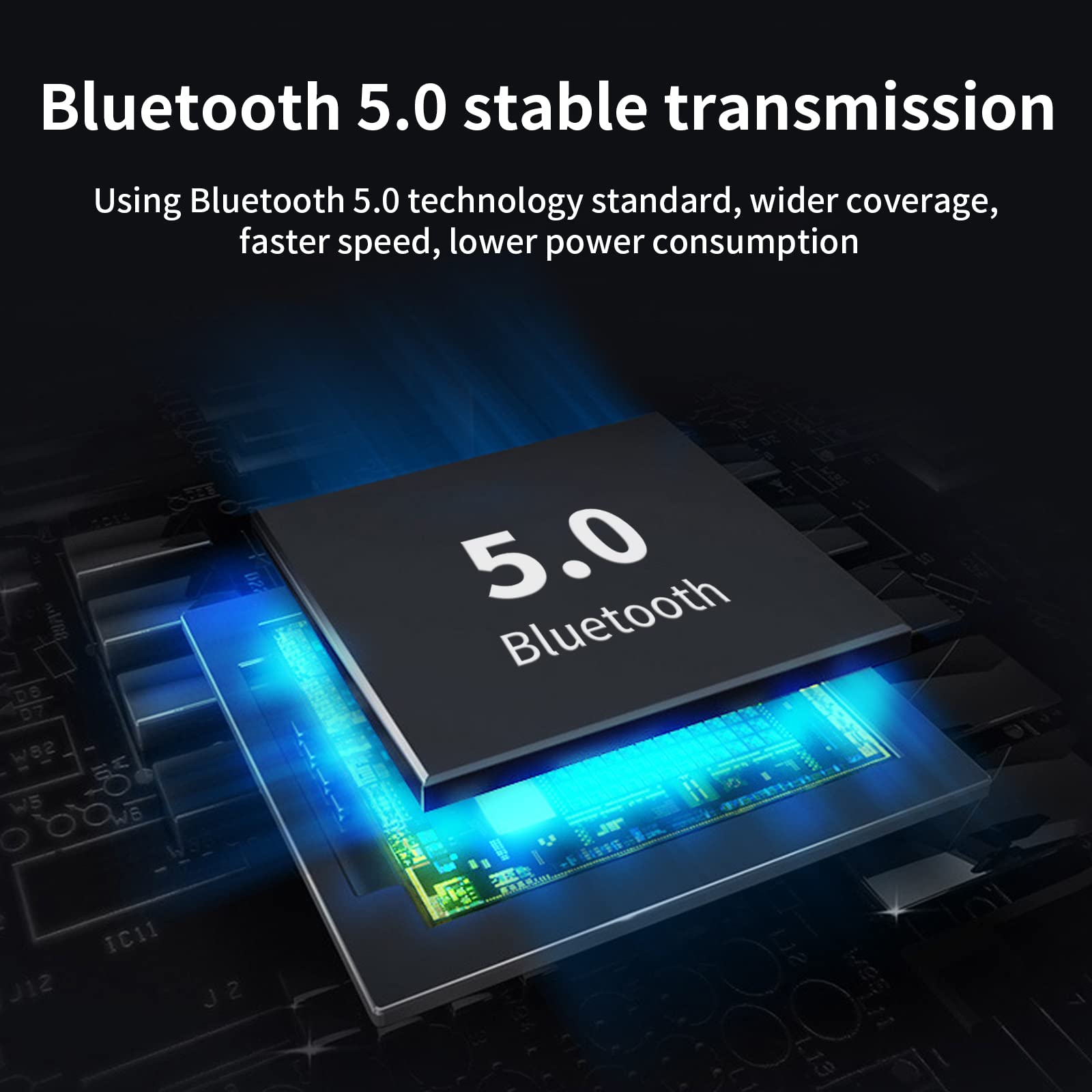 OBEST Motorcycle Bluetooth Helmet 5.0 - Waterproof Motorbike Headset with High Sound Quality, Stable Signal & Thin Speaker - Long Battery Life for Hands-Free Calls & Music - Perfect for Biking, Skiing & Travel Adventures