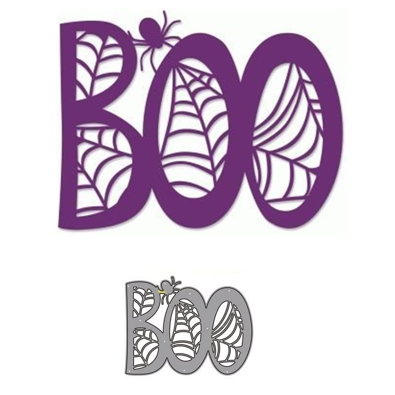 Metal Cutting Dies for Halloween Boo Decorations - Scrapbook Paper Craft Molds with Punch Stencils for DIY Greeting Cards, Photo Albums & Embossing | Perfect for Handmade Crafts, Home Decor & Gift Making