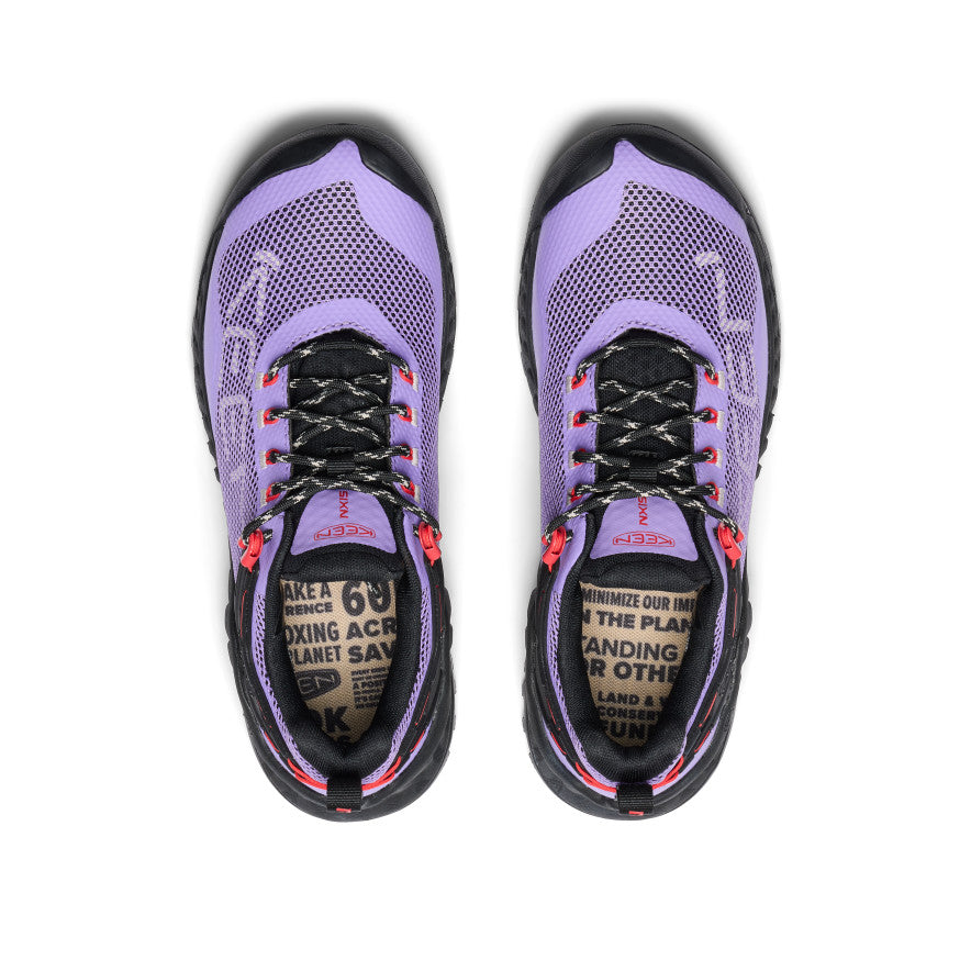 NXIS EVO Women's Waterproof Running Shoes - Paisley Purple/Poppy Red | Lightweight & Breathable for Trail Running, Hiking & Outdoor Activities