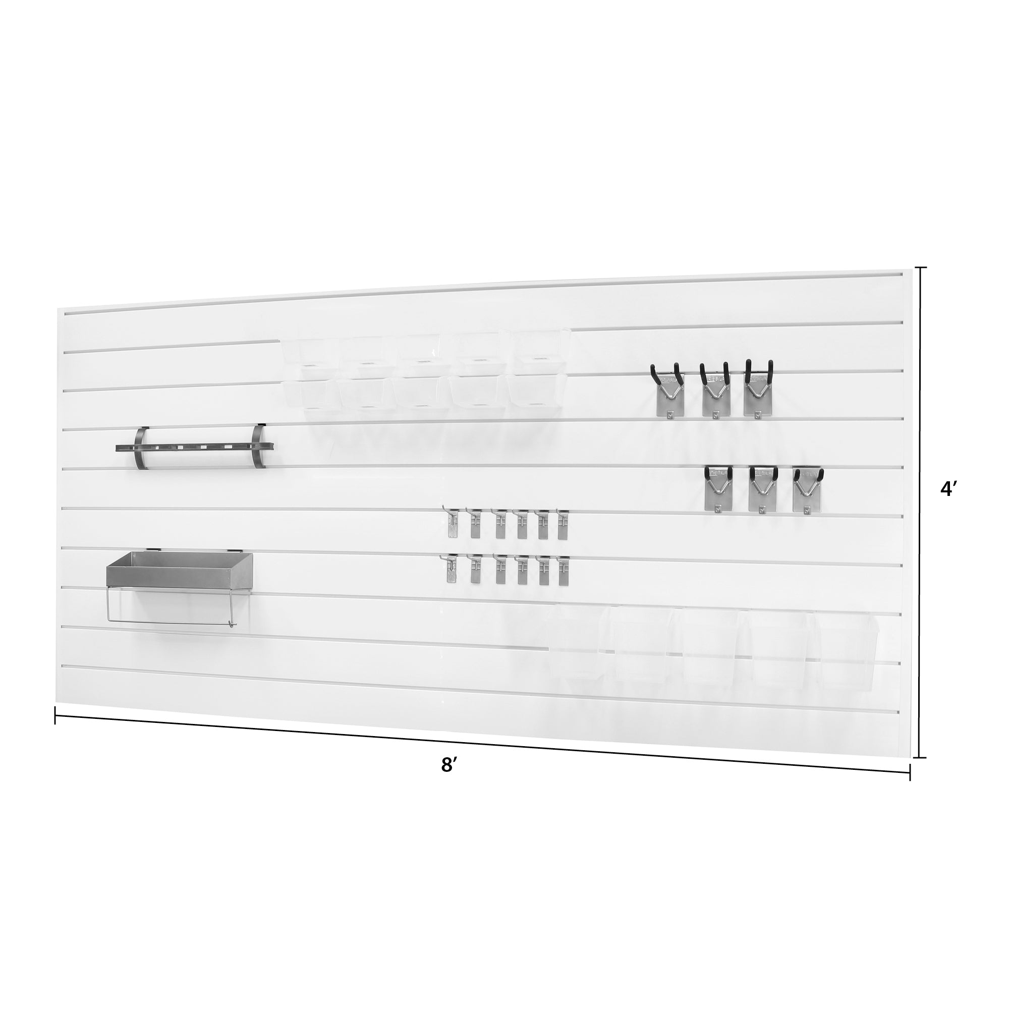 PVC Slatwall Handyman Bundle - Durable Wall Panel System for Retail Displays & Garage Organization - Perfect for Store Shelving, Tool Storage & Home Decor
