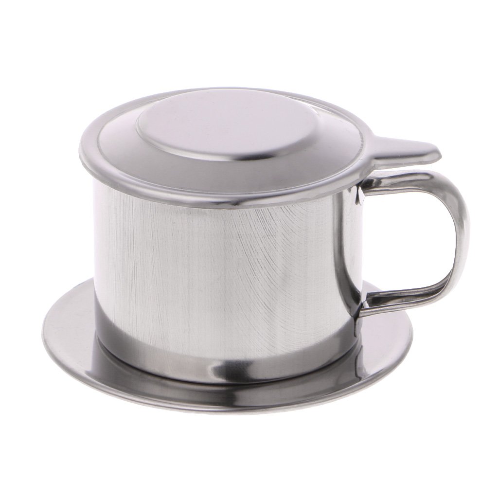 Stainless Steel Reusable Pour Over Coffee Filter - Drip Coffee Maker for Home & Office - Perfect for Single Serve Brewing, Camping & Travel