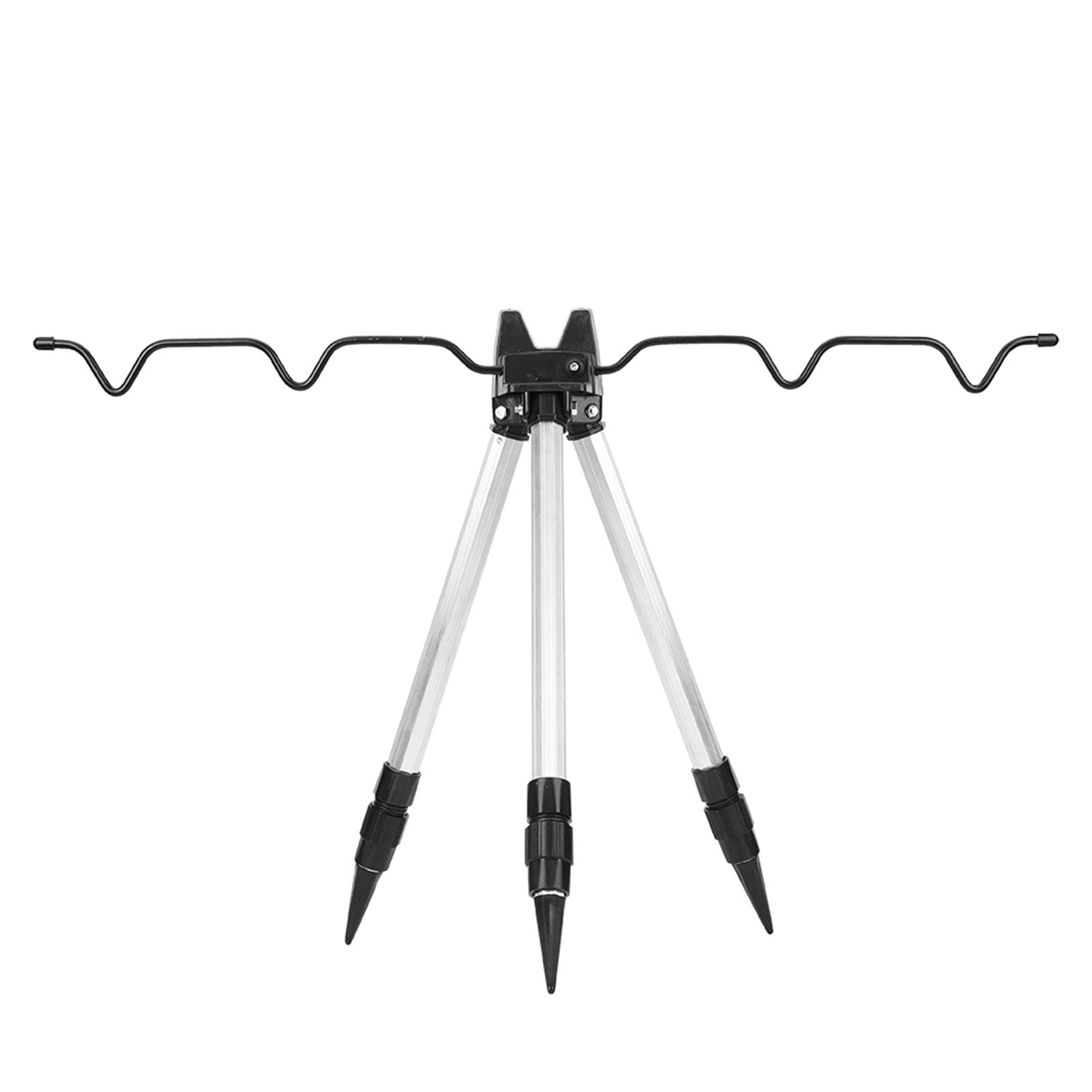 Premium Aluminum Alloy Fishing Rod Tripod Stand - Adjustable & Foldable Fishing Rod Holder with Multi-Slot Design - Perfect for Shore Fishing, Boat Fishing, and Ice Fishing Adventures