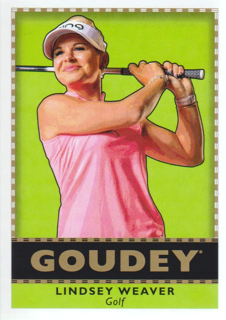 2018 Upper Deck Goodwin Champions Goudey #G44 Lindsey Weaver Golf Card - Rare Sports Trading Card for Collectors & Golf Fans - Perfect for Display, Trading & Memorabilia Collections