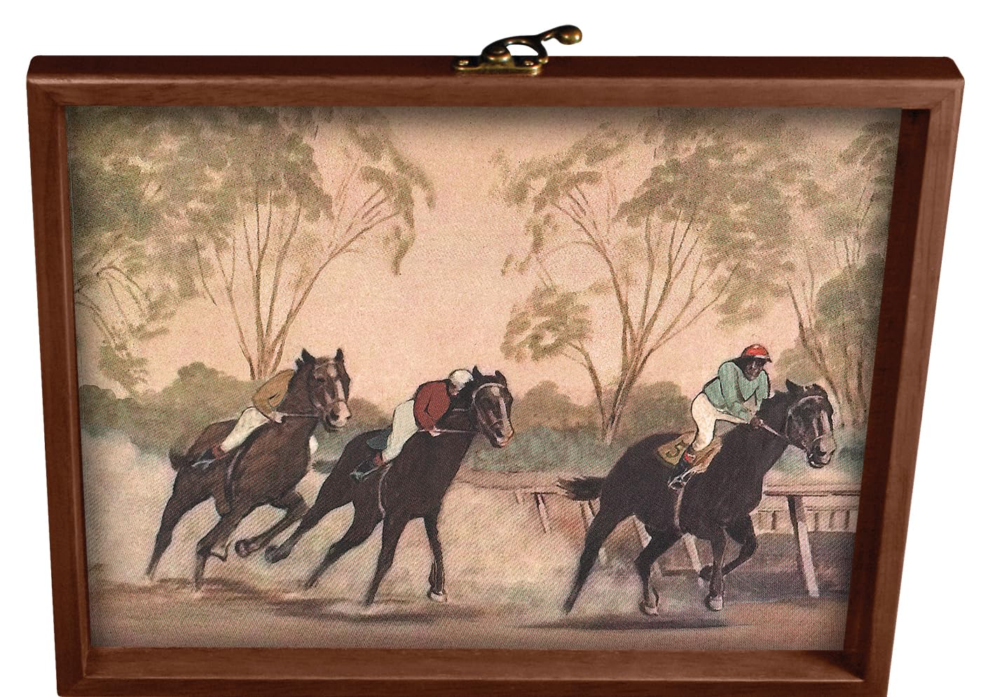 WE Games Derby Horse Race Board Game Set with Metal Game Pieces & Wooden Storage Box - Fun Family Board Games for Adults & Kids, Perfect for Game Nights, Birthday Gifts & Home Decor - Great for Living Room Entertainment & Family Bonding Activities