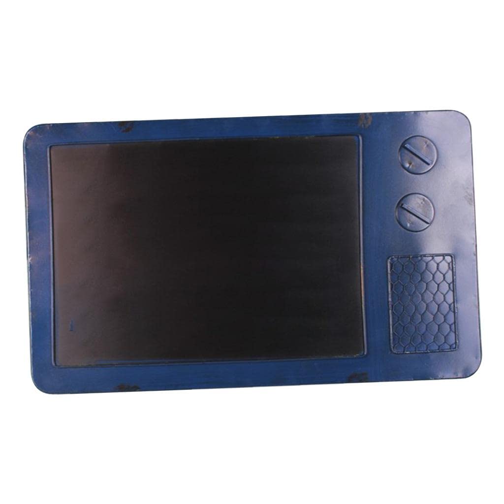 Premium Iron Message Board Memo Sign - Green & Dark Blue Chalkboard for Home, Office, or Classroom Organization