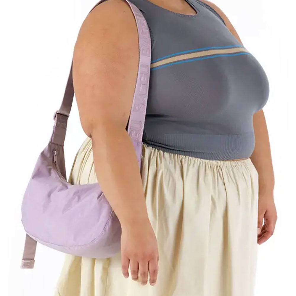 Medium Nylon Crescent Crossbody Bag for Women - Lightweight & Durable Shoulder Purse - Perfect for Travel, Shopping, and Everyday Use