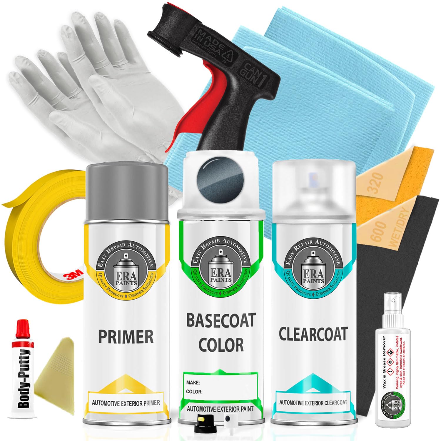 ERA Paints WA626D/GJI Dark Shadow Metallic Touch Up Paint Spray for Cadillac - Exact Color Match Automotive Pro Kit | Perfect for Car Scratch Repair & DIY Auto Body Restoration