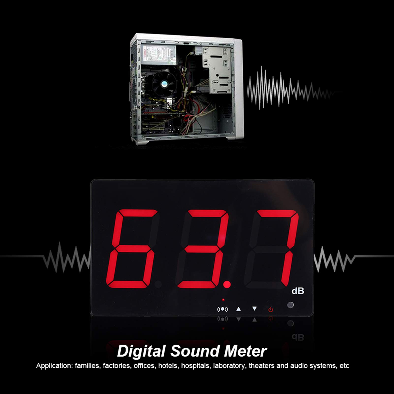 30-130dB Digital Sound Level Meter - Noise Decibel Meter with 9.6