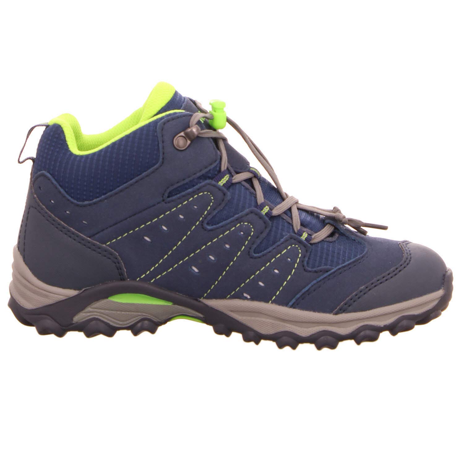 Meindl Boys Kids Lace-up Hiking Boots Waterproof Outdoor Shoes Blue/Lemon Tuam Jr. Size 28.0 EU - Perfect for Hiking, Camping & Outdoor Adventures