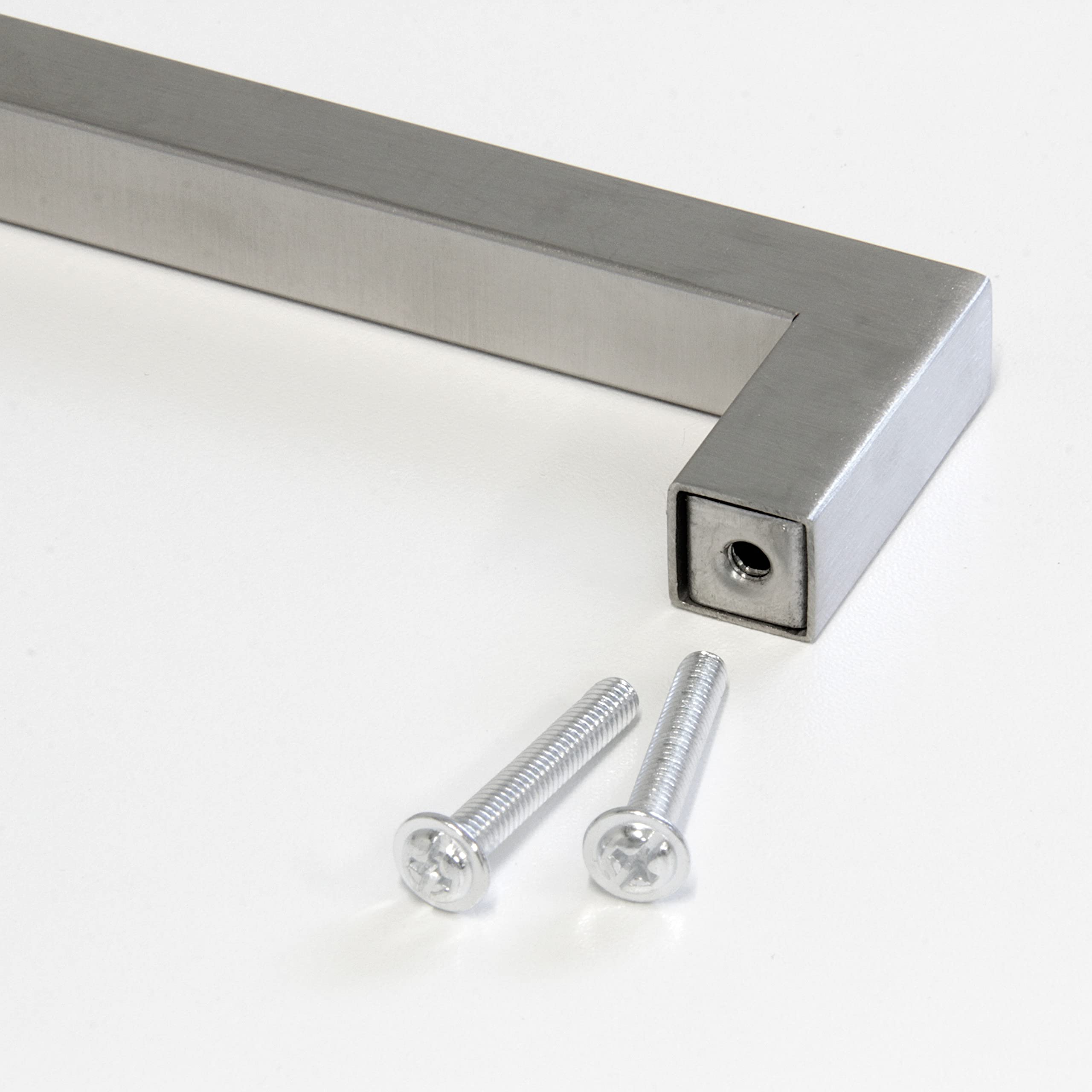RCH Hardware HD-SS128-256 Brushed Stainless Steel Cabinet Drawer Handles - 10 Pack (3 15/16 Inch) - Modern Kitchen & Bathroom Hardware for Cabinets, Dressers & Furniture