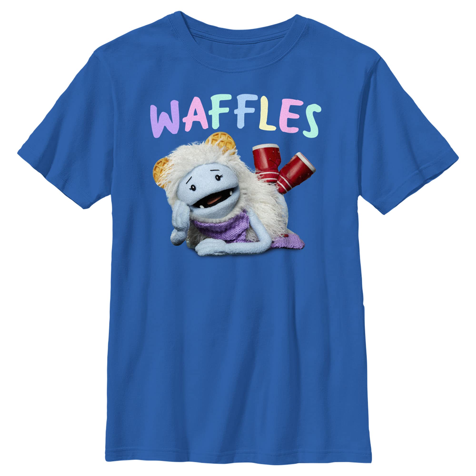 Boys' Waffles & Mochi Cute Pose Graphic T-Shirt - Soft Cotton Tee for Kids, Anime Lovers & Casual Wear