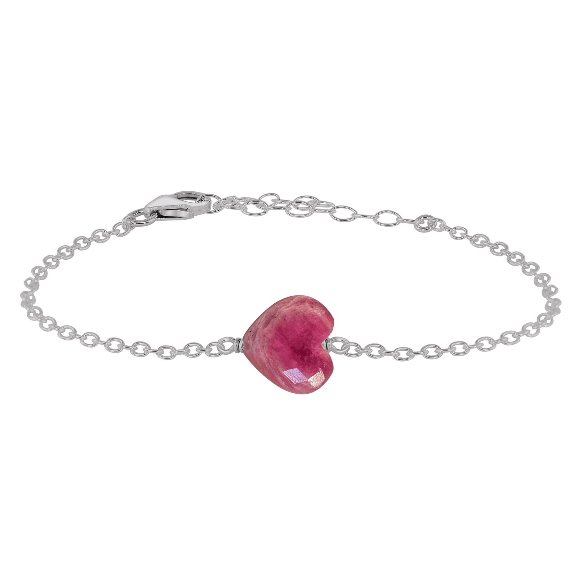Ruby Crystal Heart Bracelet for Women - Elegant Adjustable Jewelry Gift for Valentine's Day, Anniversary & Special Occasions