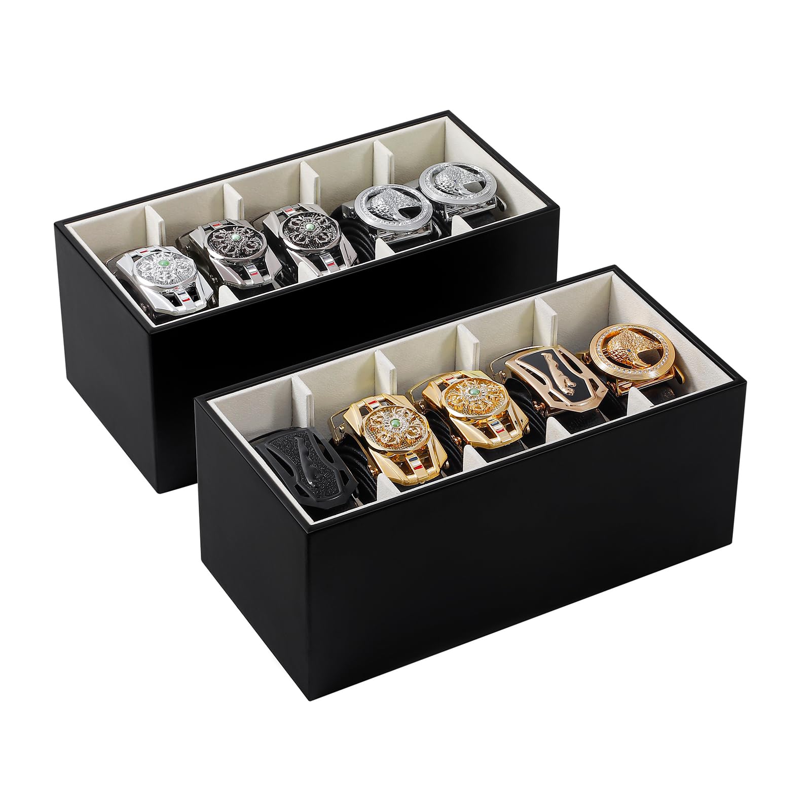 A Tale of Organization and Elegance: The PU Leather Belt Organizer
