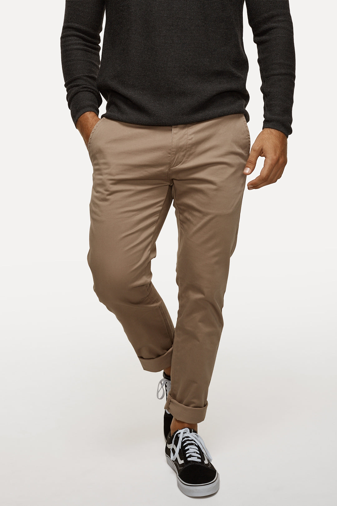Men's Classic Cuban Chino Pants in Caramel - Comfortable Casual & Business Wear for Office, Travel & Everyday Outfits