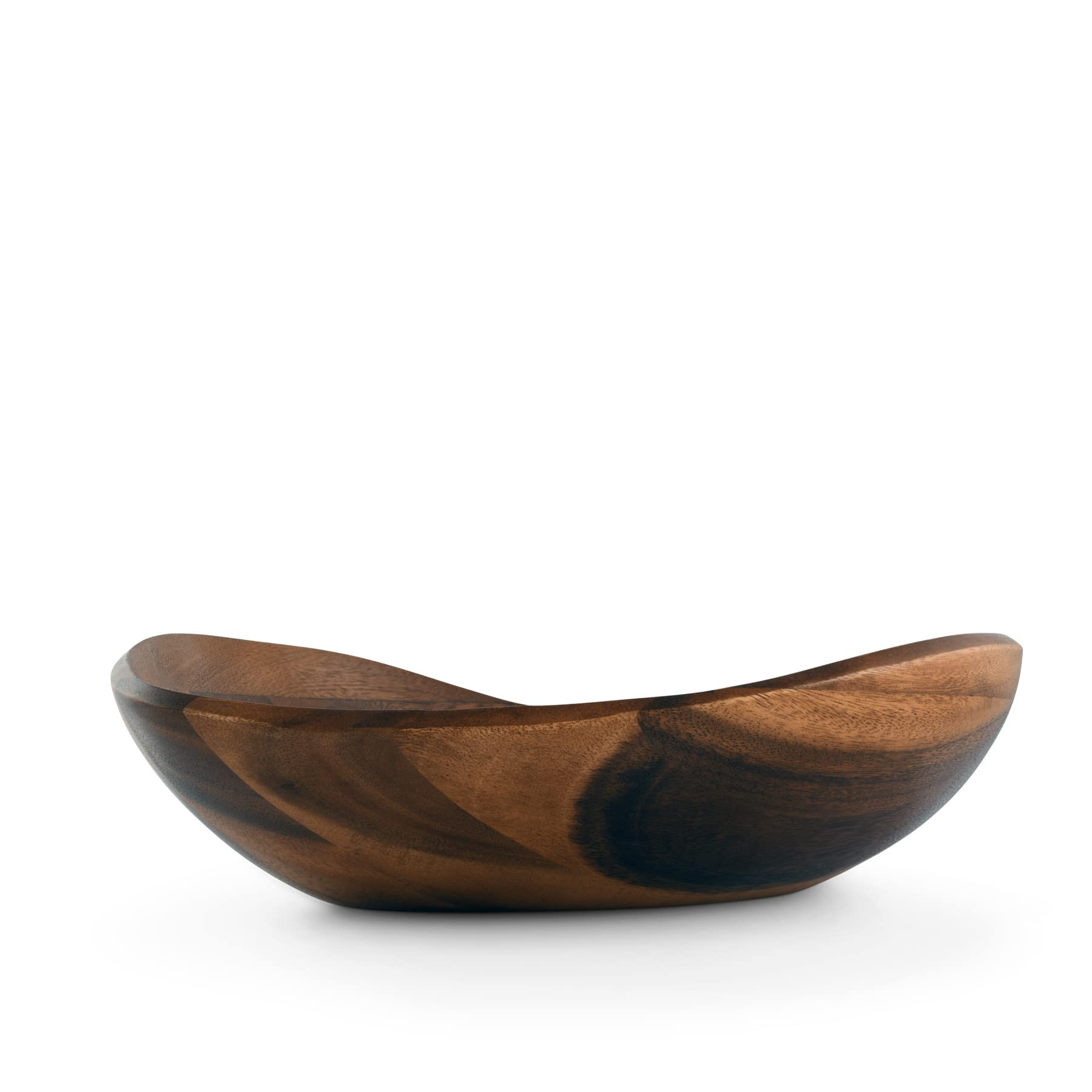 Premium Acacia Wood Salad Bowl - Handcrafted Fruit & Salad Serving Bowl - Natural Wooden Centerpiece for Dining & Entertaining - Perfect for Parties, Picnics, and Family Gatherings