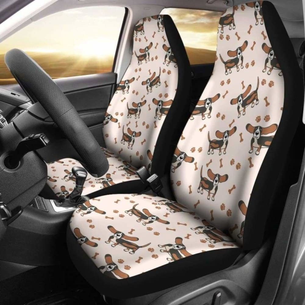 Basset Hound Dog Car Seat Cover - Waterproof Pet Seat Protector for Cars, Trucks & SUVs - Perfect for Travel, Outdoor Adventures & Daily Commutes