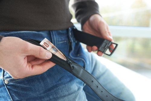 Go Travel Belt Bank - Secure Money Belt for Travel with RFID Blocking - Perfect for International Trips, Hiking, and Daily Commute