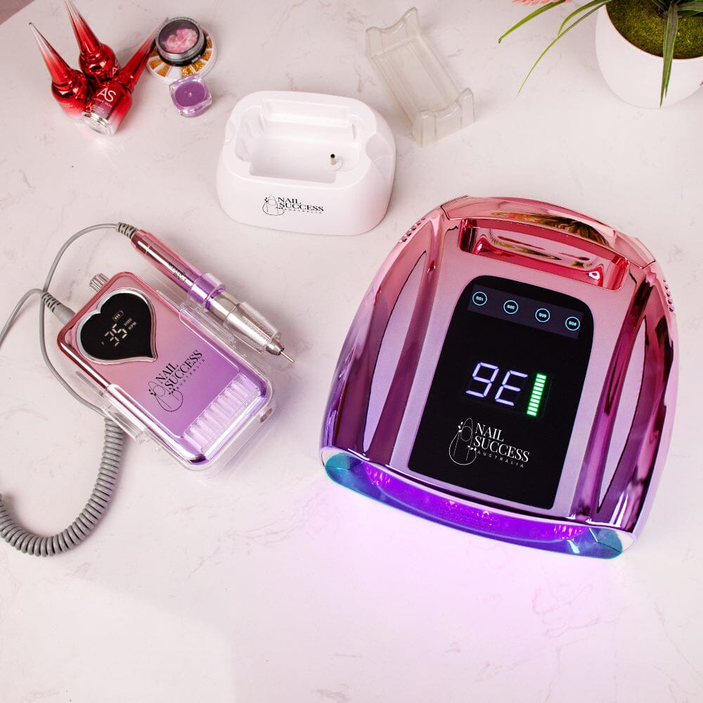 Professional Electric Nail File Kit with 96W Rechargeable LED Nail Lamp - At-Home Manicure & Pedicure Set for Salon-Quality Nails - Perfect for DIY Gel Polish Application & Nail Art