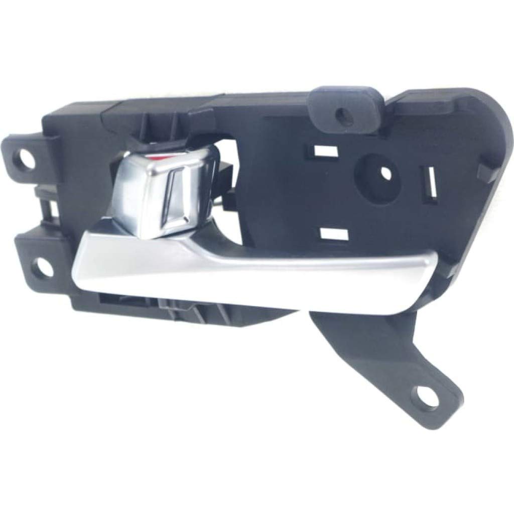 2015-2018 Hyundai Sonata Interior Door Handle with Lock Button - Front & Rear Driver Side Silver Replacement Part | Perfect for Car Door Repair & Upgrade