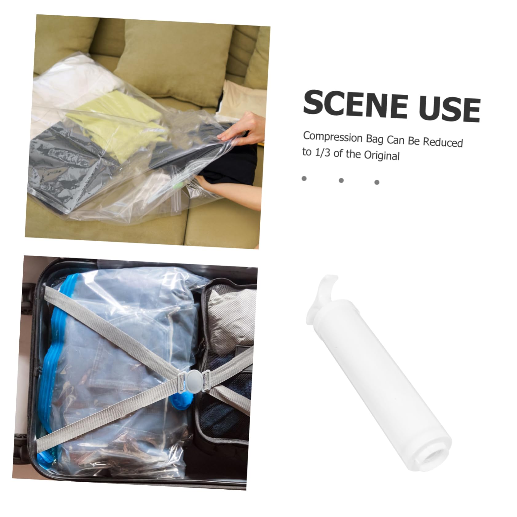 Hand Pump Vacuum Storage Bags for Travel - Manual Compression Bags for Clothes, Blankets & Seasonal Items | Space-Saving Travel Accessories for Luggage & Home Organization