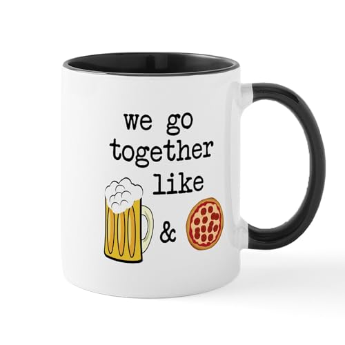 White/Black Inside - Beer And Pizza Mugs