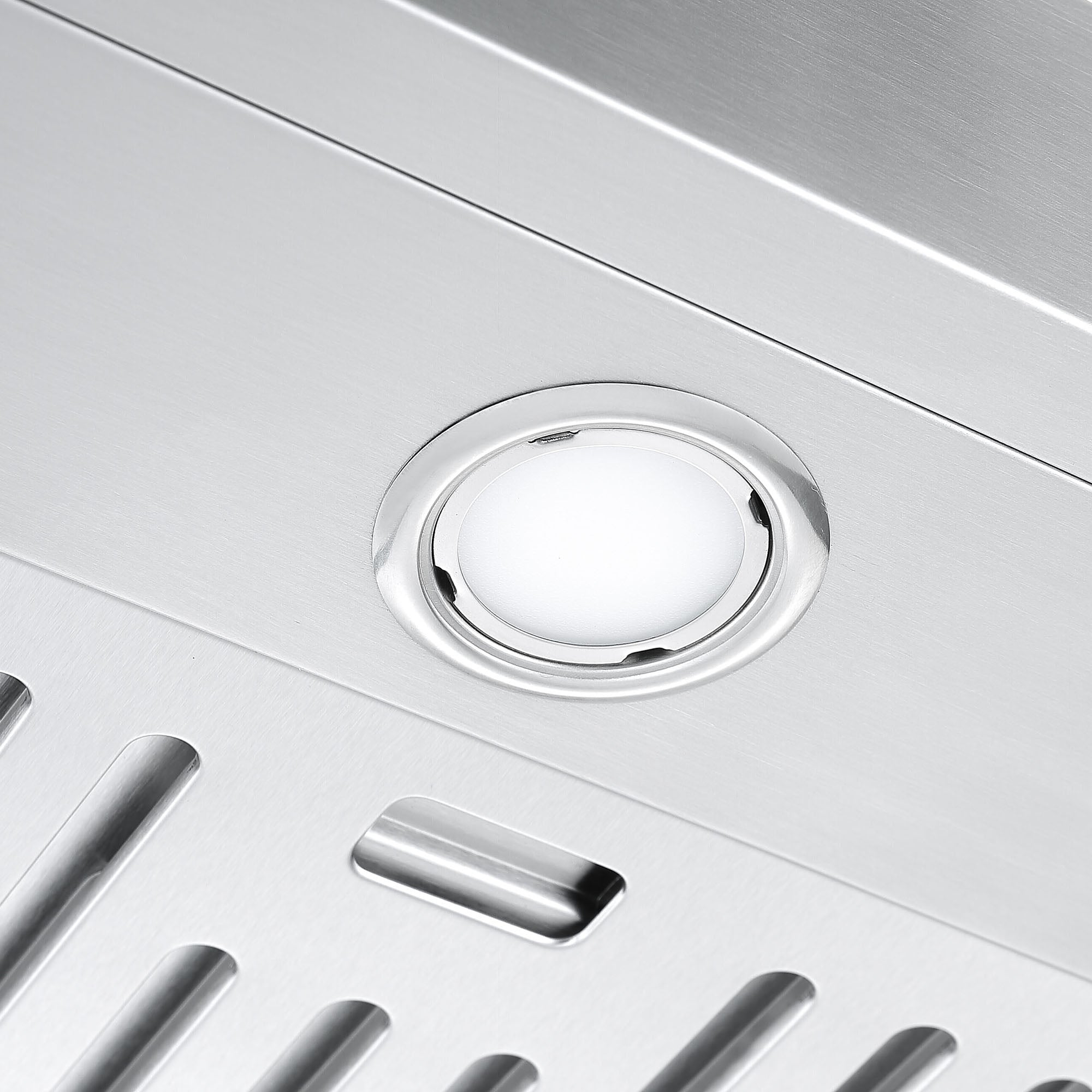 Ancona 30-Inch Under Cabinet Range Hood with LED Night Light - Stainless Steel Kitchen Vent Hood for Stove, Cooktop & Gas Range - Perfect for Small Kitchens & Apartments