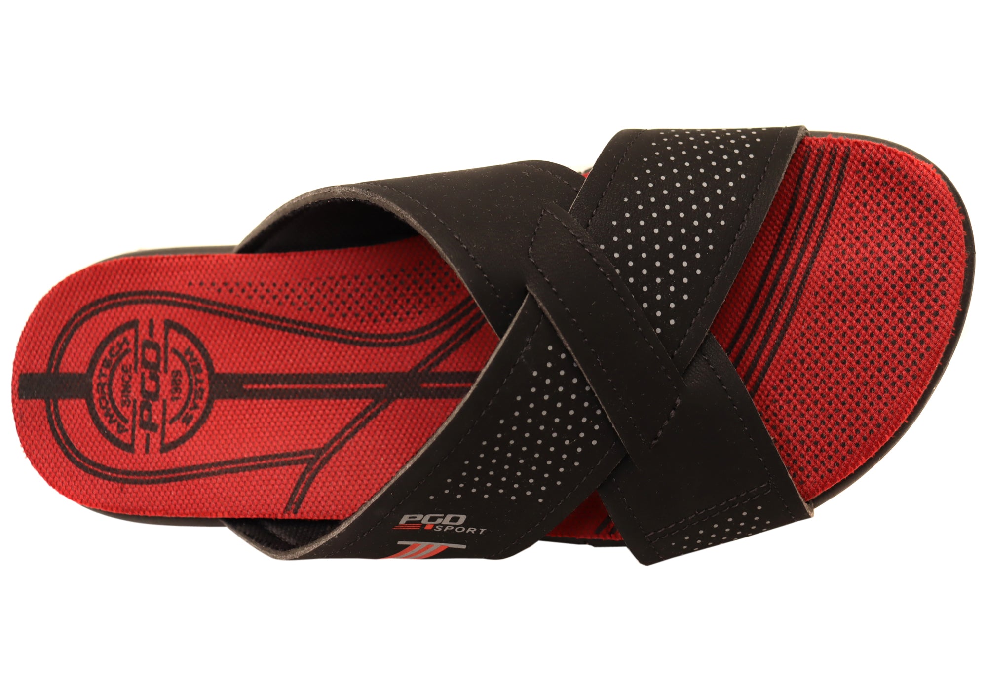 Jake Men's Comfortable Slides Sandals - Brazilian Made Leather Flip Flops for Beach, Pool & Casual Wear