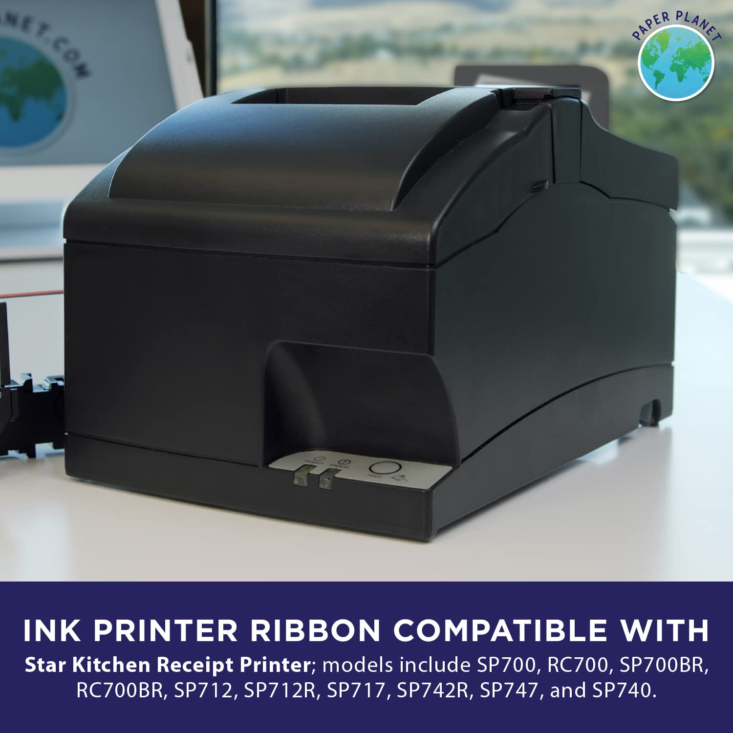 Clover Kitchen Printer Replacement Ink Ribbon - Red & Black Compatible with Star SP700, SP-700BR, RC-700BR, SP-712, SP-742 | 10-Pack for Restaurant Receipt Printing | Ideal for Commercial Kitchens, POS Systems & Food Service Businesses