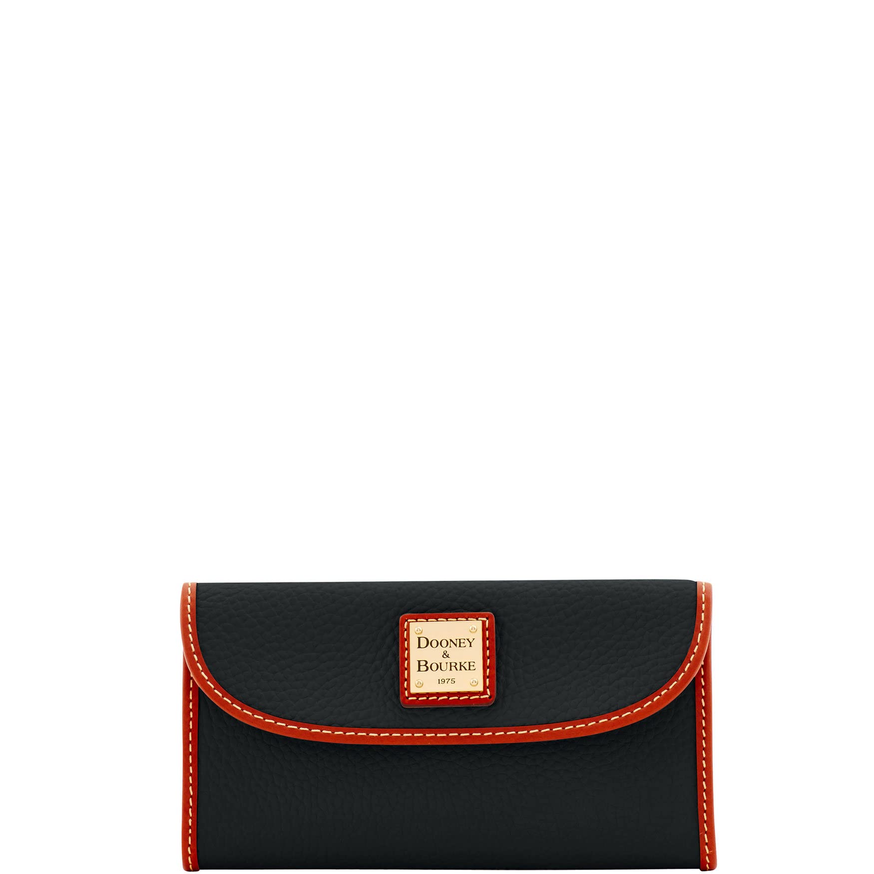 Dooney & Bourke Women's Pebble Grain Leather Continental Clutch & Trifold Wallet - RFID Blocking Card Holder, Zippered Coin Pocket - Perfect for Work, Travel & Evening Events