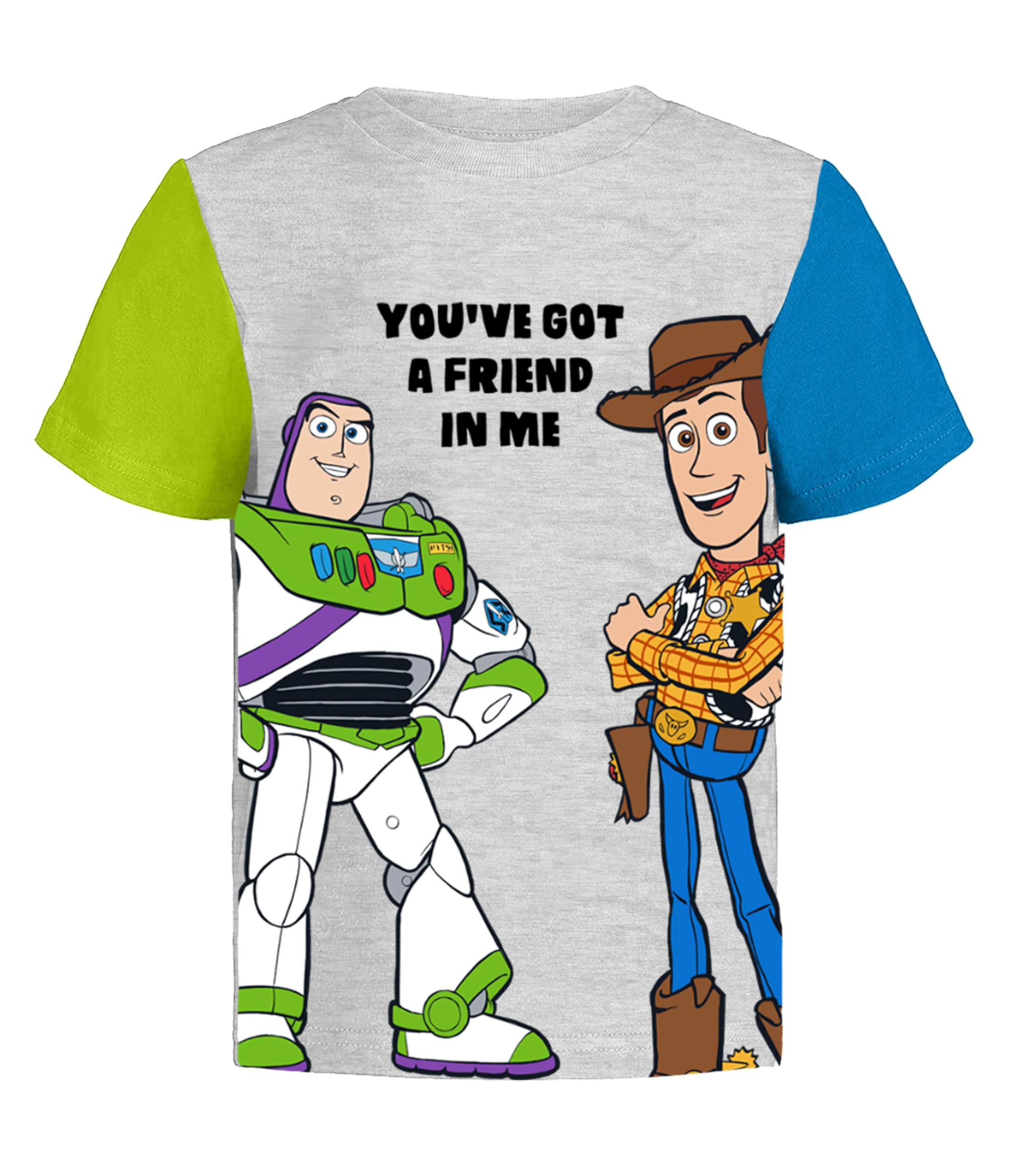 Toy Story Pixar Character T-Shirt Set - Woody, Buzz Lightyear, Jessie, Rex, Hamm, Mr. Potato, Forky & Slinky Dog - Cute Toddler & Kids Birthday Outfit for Disney Movie Fans & Playtime Fun