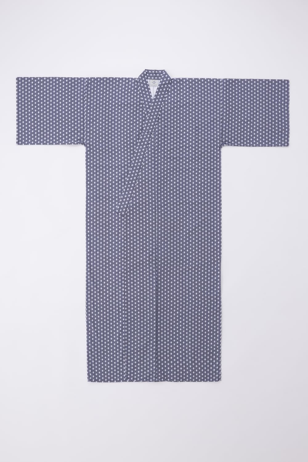 Men's Asanoha Yukata - Lightweight 100% Cotton Japanese Summer Kimono Robe for Relaxation, Spa & Beach Wear