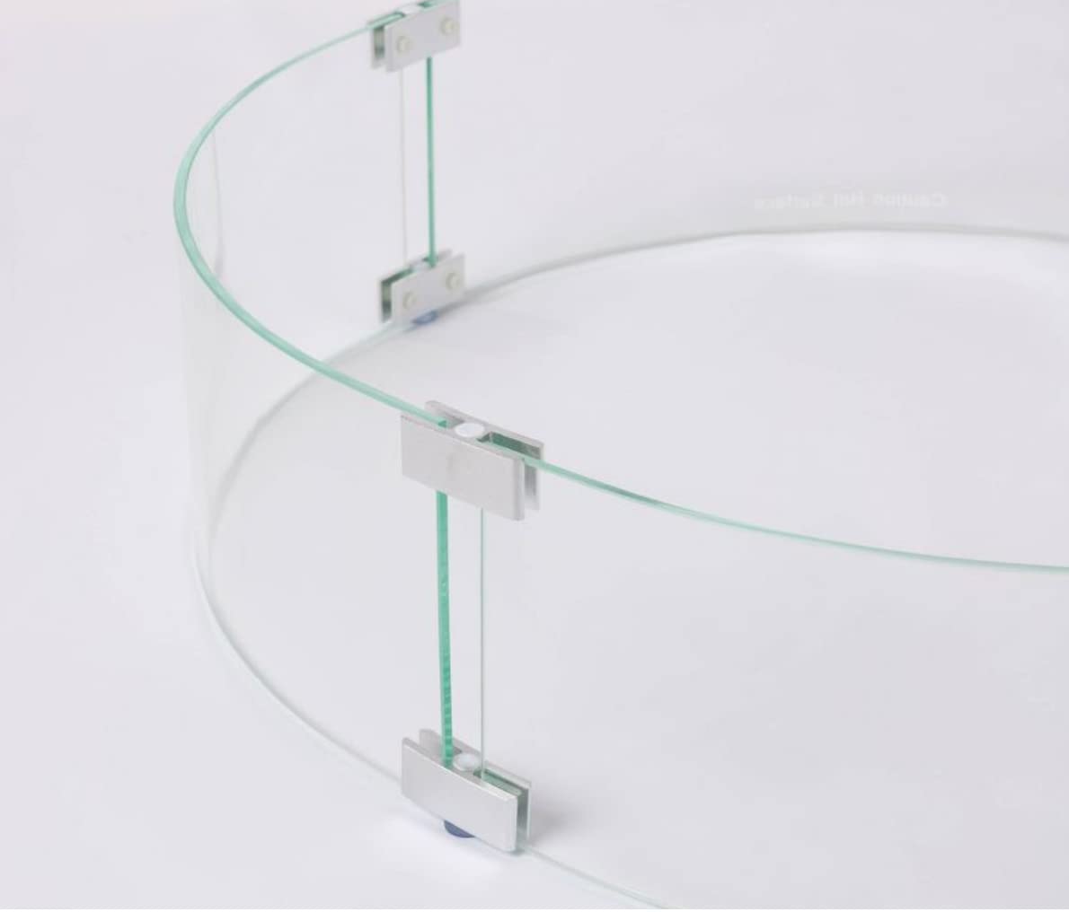 Pyromania 30-Inch Round Glass Wind Guard for Outdoor Fire Pit Tables - Perfect for Patio, Deck, and Backyard Gatherings