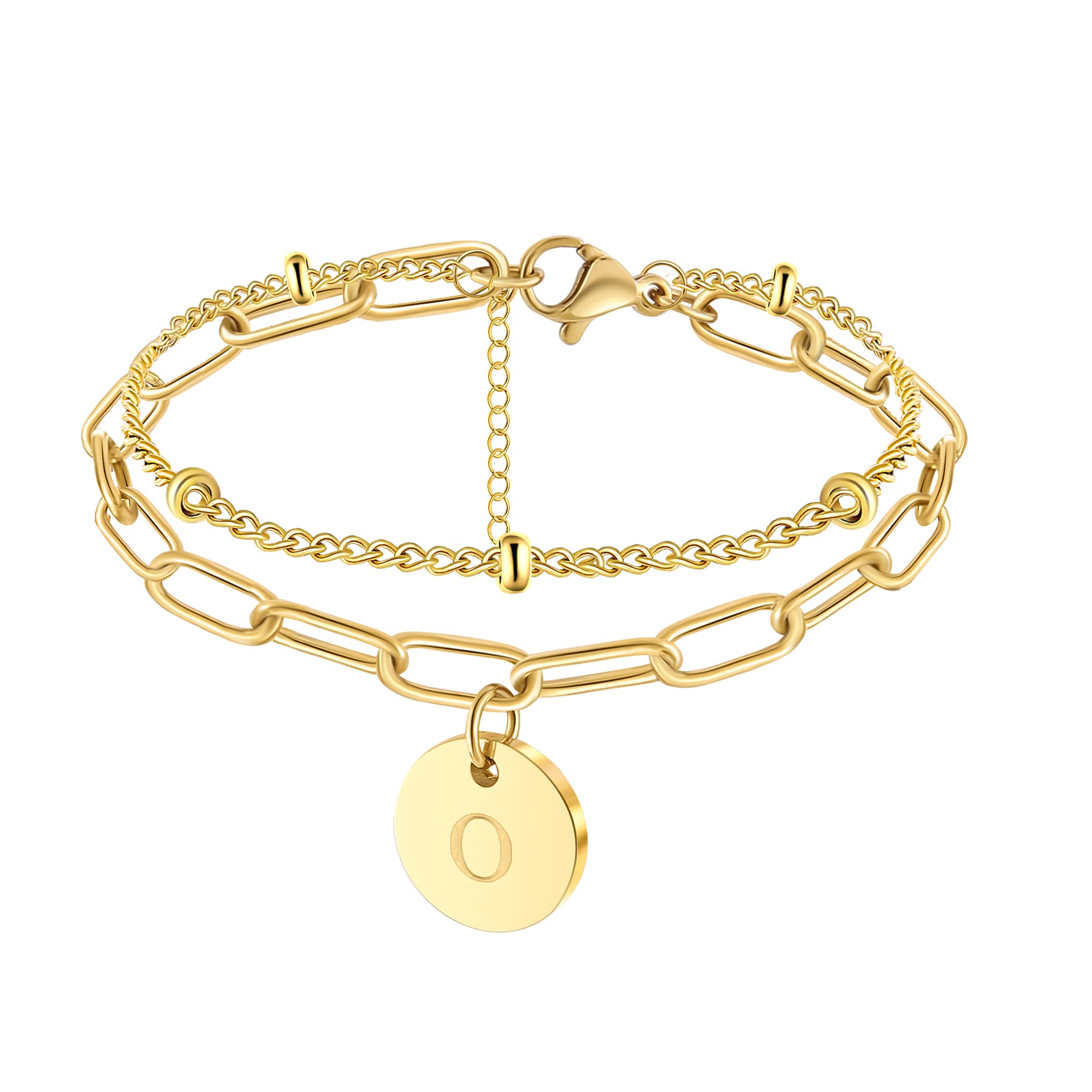 JoycuFF Matching Couple Bracelets with A-Z Initial Charms - Valentine's Day, Birthday Gifts for Women, Men, Girlfriend, Boyfriend, Wife, Best Friend - Perfect for Anniversaries, Weddings, and Romantic Occasions