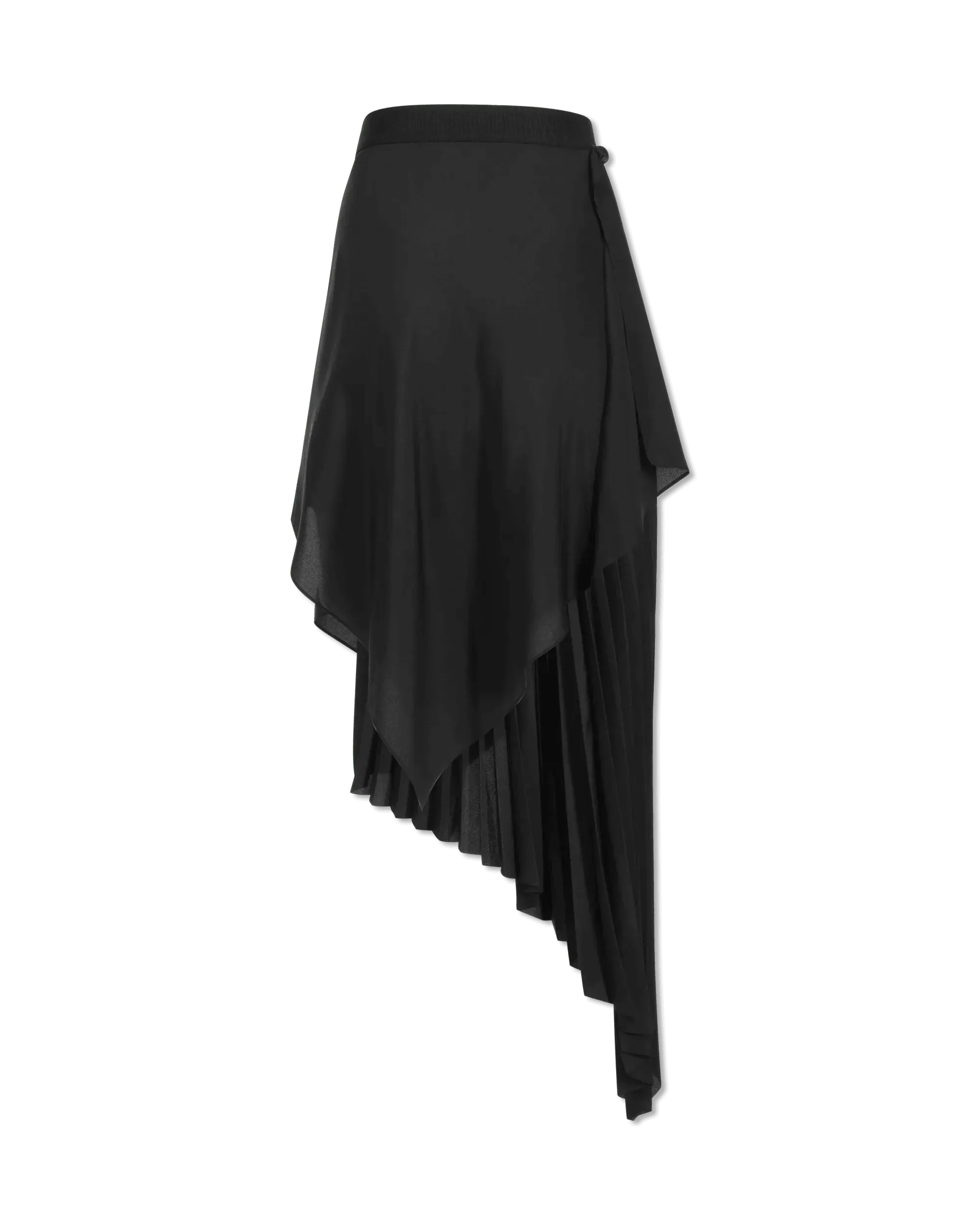 Asymmetric Pleated Skirt for Women - Trendy High Waist Flowy Midi Skirt with Side Slit | Perfect for Office, Date Night & Casual Outfits