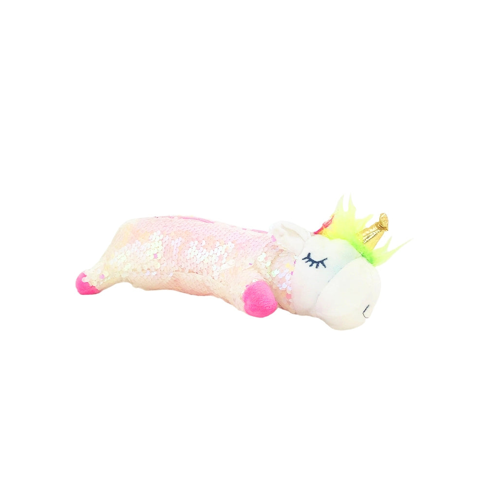 Unicorn Reverse Sequin Pencil Case - White | Cute School Supplies for Girls, Teens & Kids | Perfect for Back to School, Classroom & Homework Organization