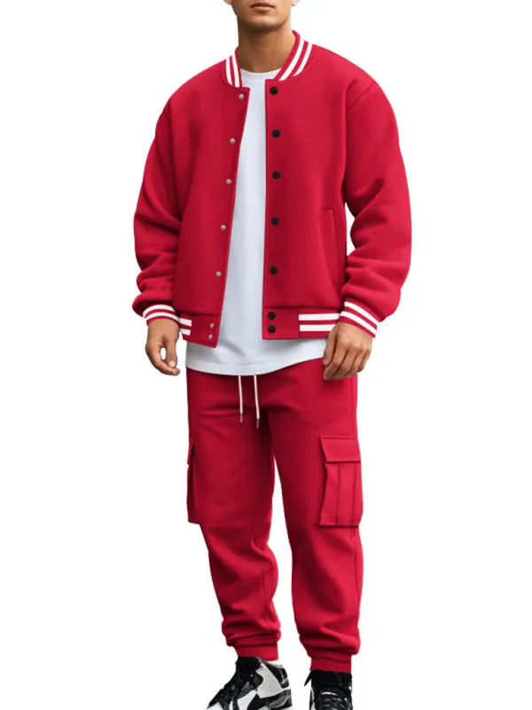 Men's Relaxed Fleece Jogger Set - Comfortable Lounge Pants & Hoodie Outfit for Casual Wear, Gym, and Home Relaxation