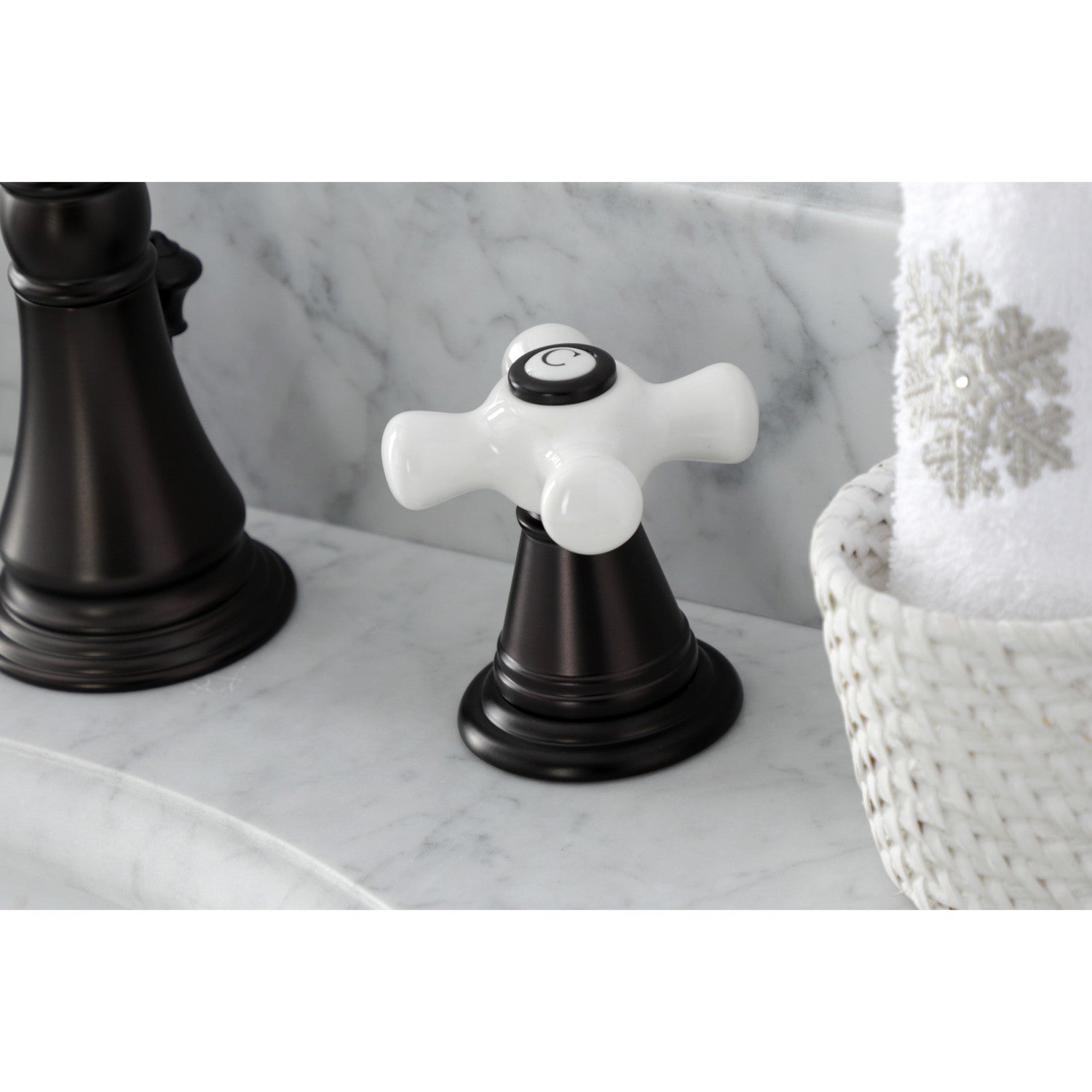 American Classic FSC1975APX Oil Rubbed Bronze Widespread Bathroom Faucet - 2 Handle 3 Hole Deck Mount with Pop Up Drain - Perfect for Modern Bathroom Renovations & Luxury Home Upgrades