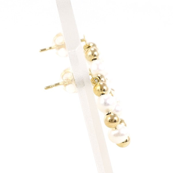 18K Yellow Gold Pearl Earrings for Women - Classic Elegant Stud Earrings with Freshwater Pearls - Perfect for Weddings, Parties & Special Occasions